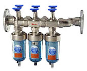 Wartungs- und montagefreundliche Wasserfilterstationen; FILADOS Doppelfilter- und Mehrfach-Filtersta...
