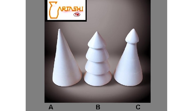 Decorations Xmas. Item code: AKI066. Small, white wooden trees for Xmas decoration. Crafted in wood,...