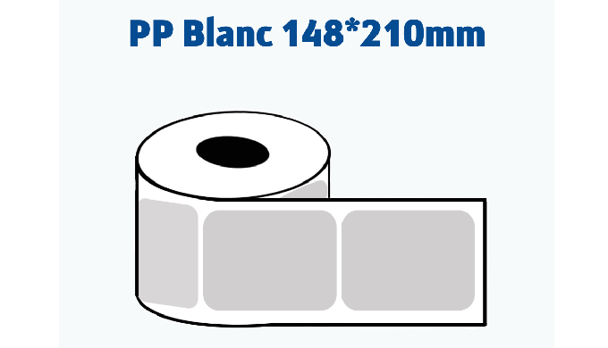 ETIQUETTES - 148*210 - POLYPROPYLENE BLANC BRILLANT