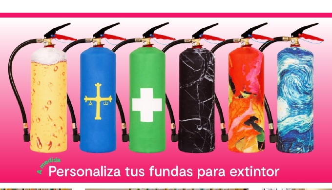 Fundas personalizadas de extintor. Diseña tu funda gratis