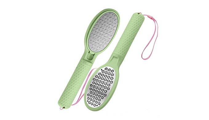 This foot file features a comfortable handle and dual-sided design, ideal for removing calluses and ...