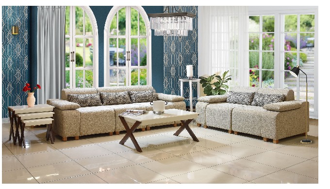 05 places confortablement , 3p+2p . 03 places : Largeur : 255 cm . profondeur : 100 cm . 02 places :...
