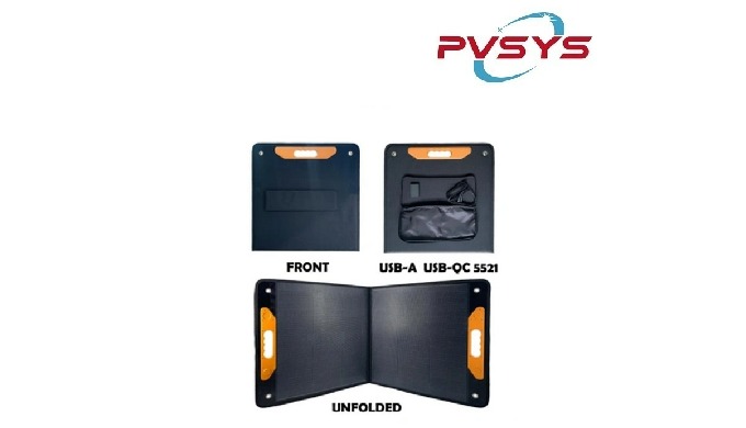 PVSYS ETFE 120W وحدة شمسية قابلة للطي يصل معدل تحويل الخلايا الشمسية عالية الكفاءة إلى 22٪ ؛ واجهة م...