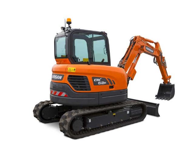 La mini-pelle DX62R-3, est la représentation parfaite des valeurs Doosan : ...