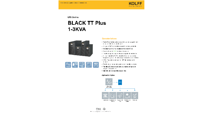 UPS On-line BLACK TT Plus 1-3KVA