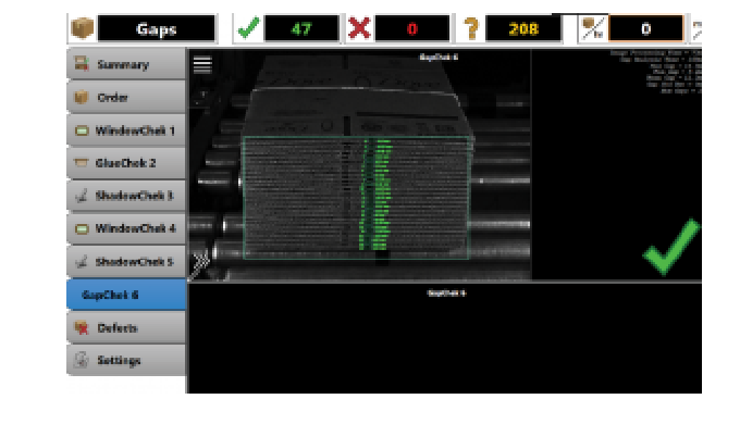 GAPCHEK, SYSTÈME D’INSPECTION DES ESPACES BOÎTES EN CARTON ONDULÉ