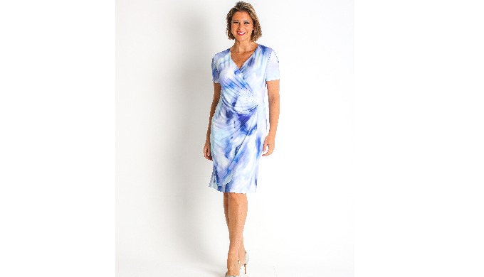 Vestidos estampados de punto elástico