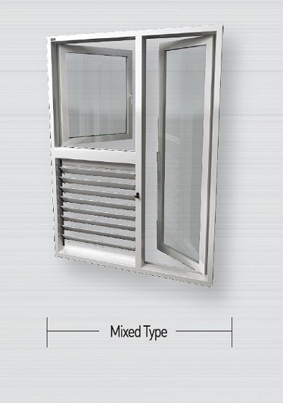 Mixed Type Color : Optional Materials : uPVC Excluded glass Depth -Frame 130mm -Set Base 150mm