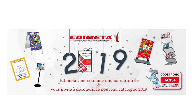 Toute l&rsquo;&eacute;quipe EDIMETA vous pr&eacute;sente ses meilleurs v&oelig;ux pour cette nouvelle ann&eacute;e 2019