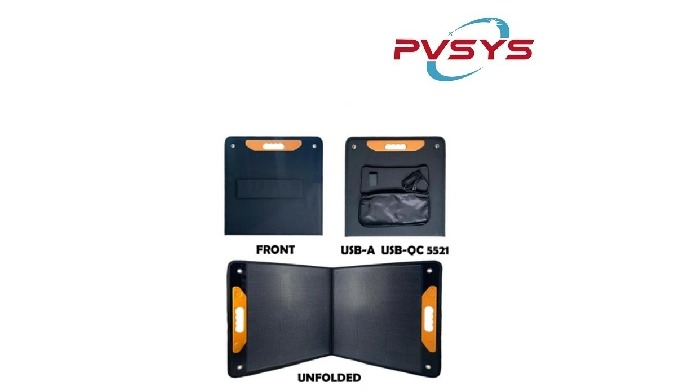PVSYS ETFE 100W لوحة شمسية قابلة للطي يصل معدل تحويل الخلايا الشمسية عالية الكفاءة إلى 22٪ ؛ واجهة م...