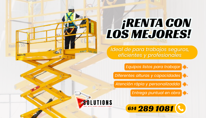Eleva tus proyectos con equipo especializado y listo para trabajar. En Renta de Maquinaria de Elevac...