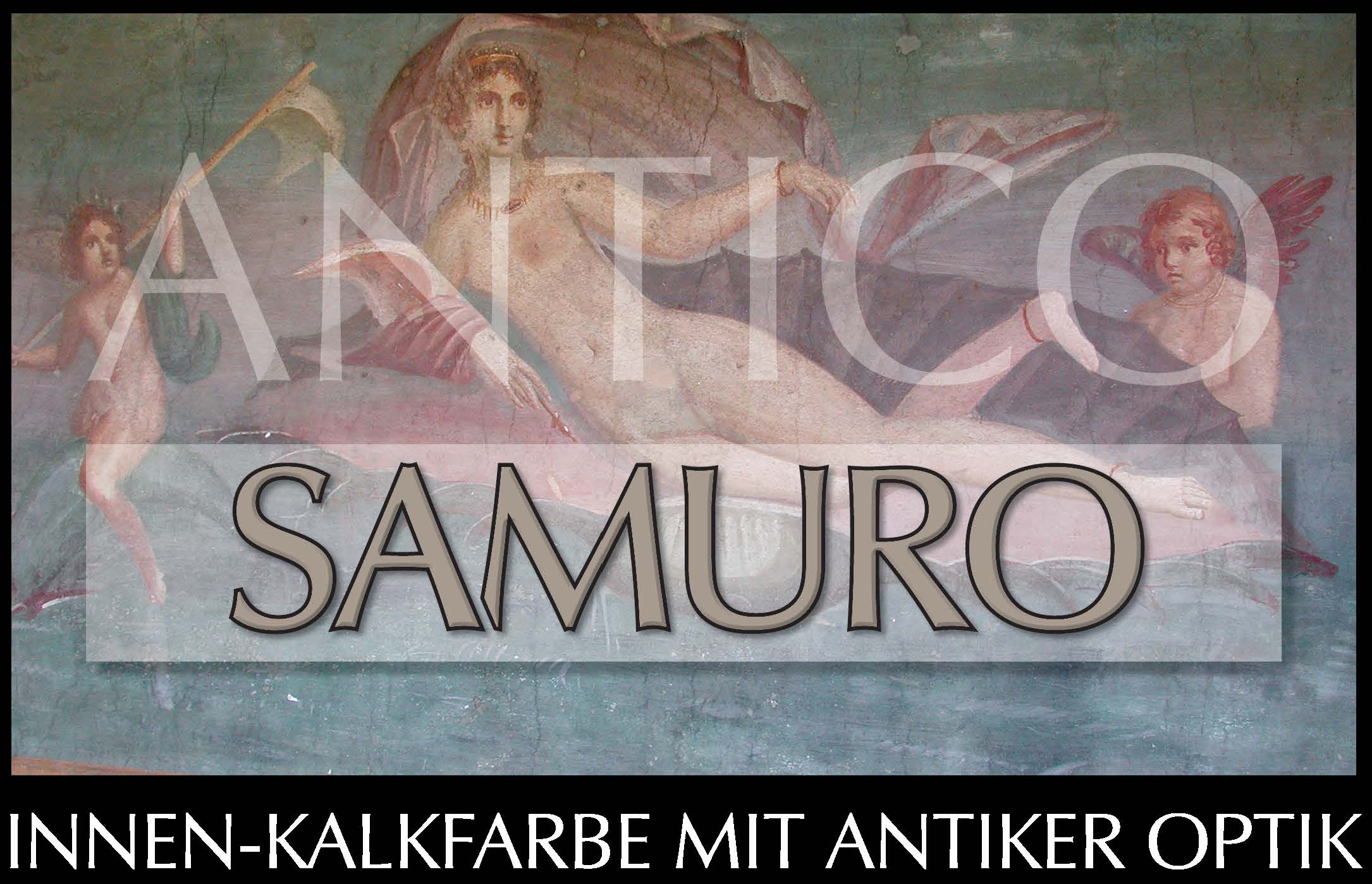Samuro antico ist eine Kalkfarbe für die Innenanwendung auf Mineral- und Gipsuntergründen. Einerseit...