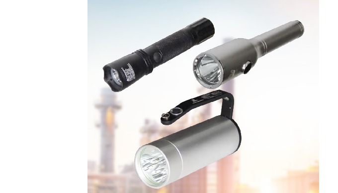 The explosion-proof flashlight is guarded with an aluminum shell that protects the product from expl...