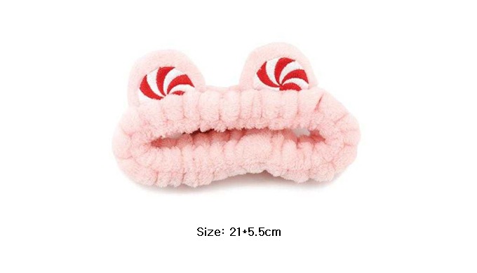 These soft microfiber headbands feature playful elements like bows, candy details, and embroidered l...