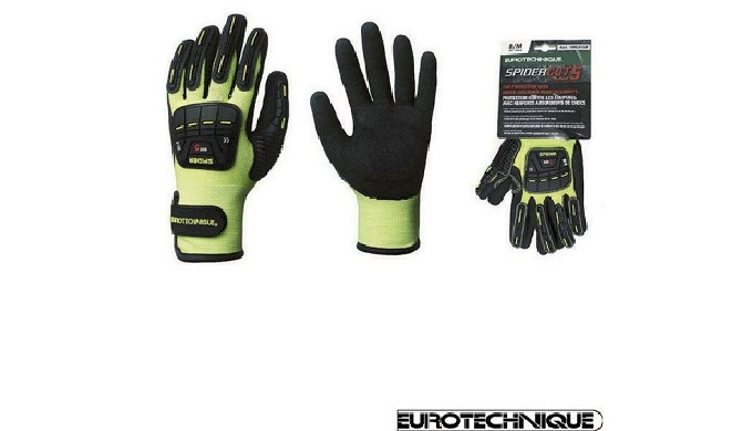 Tailles : 8 à 11 Gant sans couture à base de HPPE jaune fluo 13G cut 5. Enduction mousse de nitrile ...