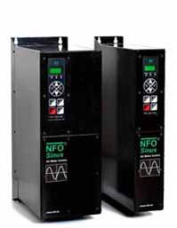 Med frekvensomriktaren NFO Sinus kan du varvtalsreglera elektriska motorer till maskiner, fläktar oc...