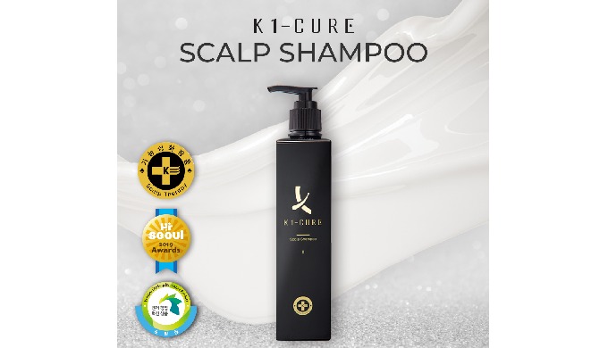 2. K1-CURE Scalp Shampoo [Anti- Hair loss Functional Shampoo Certified by KFDA] [Venture Innovative ...