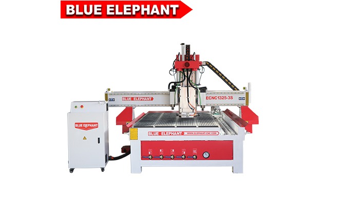 Elefante azul 1325 4 Eixo tr&ecirc;s do eixo de madeira 3d escultura m&aacute;quina do router para m&oacute;veis