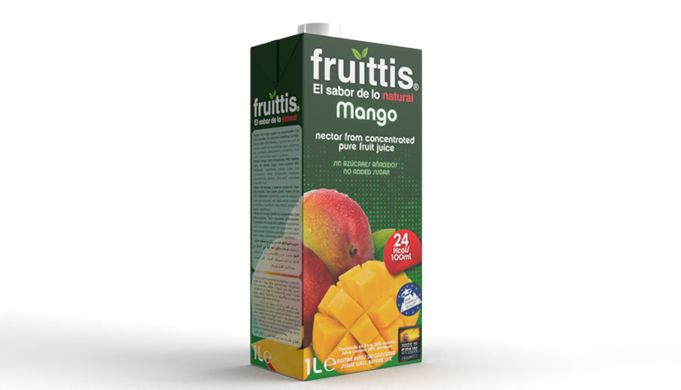 Fruittis Nectar de Mango Néctar a partir de concentrado (35%). Brick 1L.