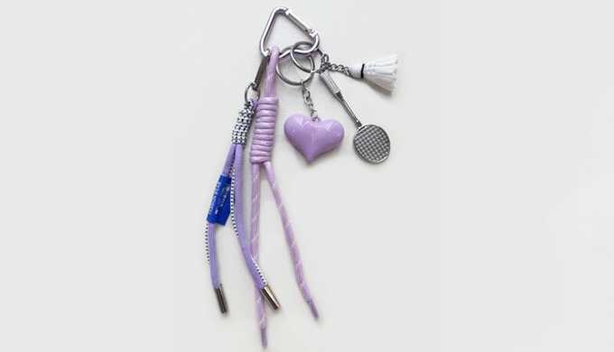 This sporty yet cute keyring series features mini tennis and badminton charms, smile accents, and he...