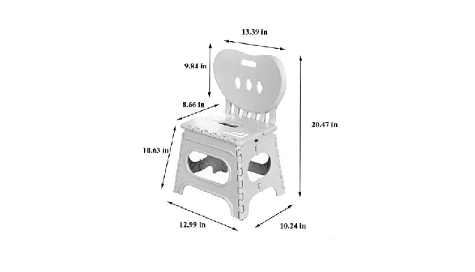 Plastic foldable step chair for kids, garden, bathroom. Comfortable backrest and foldable and unique...
