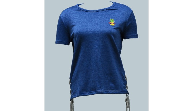 100% Cotton, 100% Poly / Lycra (Available ) , 200 GSM, Embroidery on pocket, Print on top back, Zigz...