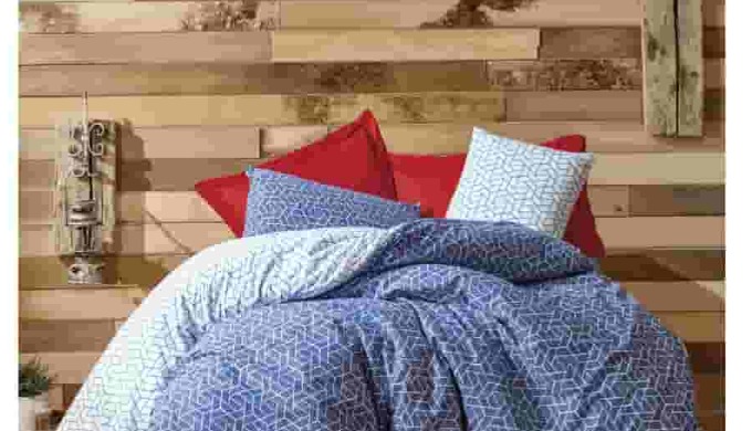 Minimal Pave Tek Kişilik Ranforce Nevresim Takımı Bordo
