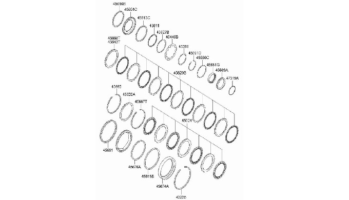 Automatic Transmission Parts(A4Cf 0 1 2  / Brake, Case, Clutch, Gear, Oil pump & Torque Con., TM Assy, Valve Body)