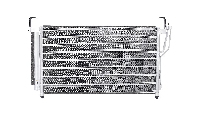 Located at the very front of an auto engine compartment, the condenser cools and converts the heated...