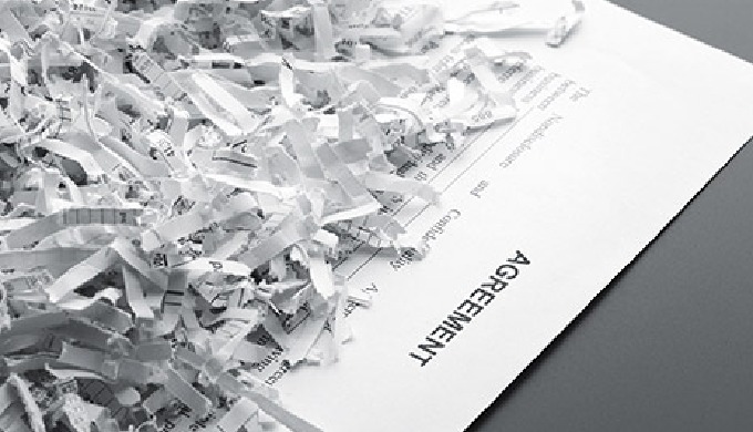 Destrucción confidencial de documentos.