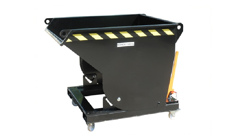 Scraper and waste container.