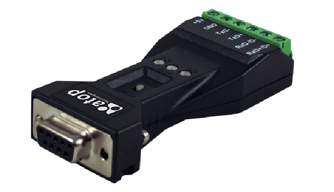 Compact plug-on RS-232 to RS-485/422 media converter The SS100/SS100SiS media converters provide com...