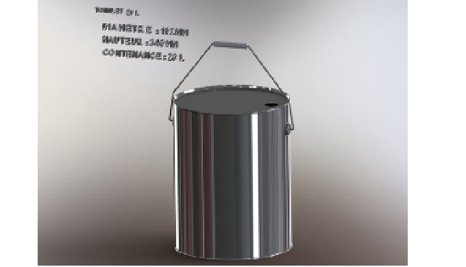 Contenance: 20L Diamètre: 192 mm Hauteur: 340 mm
