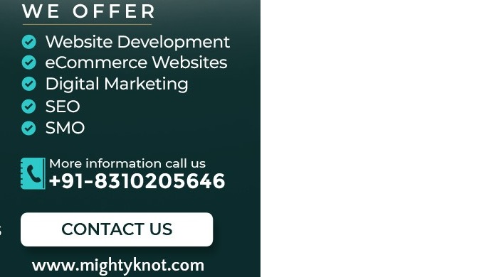 mighty knot presents website design & development, ecommerce websites, digital marketing, seo servic...
