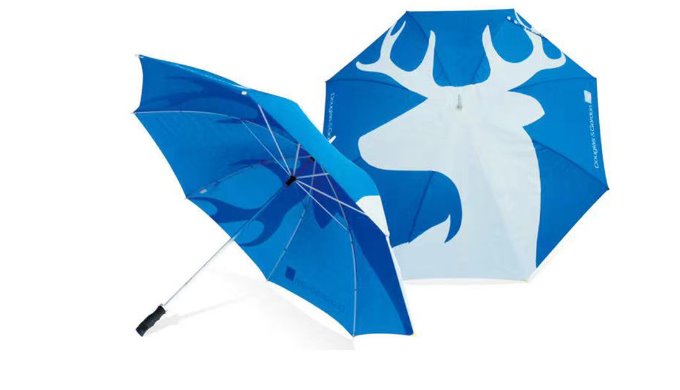 Item No.CU-905 Item:30”*2*8K Deer golf Umbrella Size:28”(730mm)* 2*8K.Open diameter:135cm. Semi-Arc:...