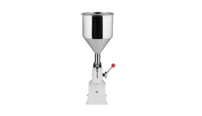 Remplisseuse liquide manuelle A01, conçue pour remplir de 5 à 50 ml de liquide ou de crème liquide, ...