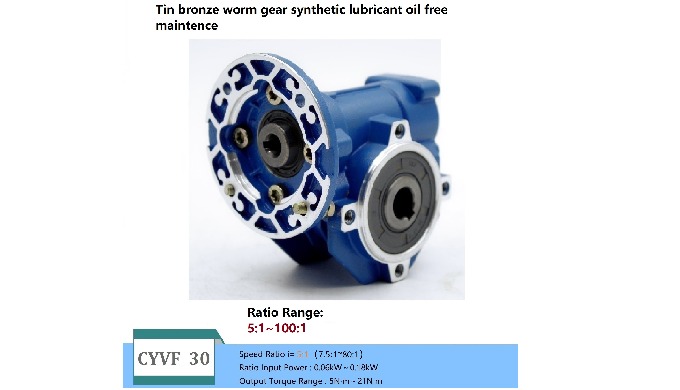 CHENYUE Worm Gearbox CYVF30 Speed Ratio from 7. 5:1 to 80:1 Free Maintenance,Fully Sealed,No Need to Refuel for Life