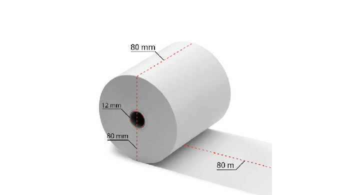 Thermodrucker, die mit einem Kassensystem verbunden sind, verwenden in der Regel Kassenrollen mit de...