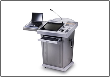 Slim Electronic Lectern Combined cabling for easier PC connection and maintenance 1 USB cable connec...