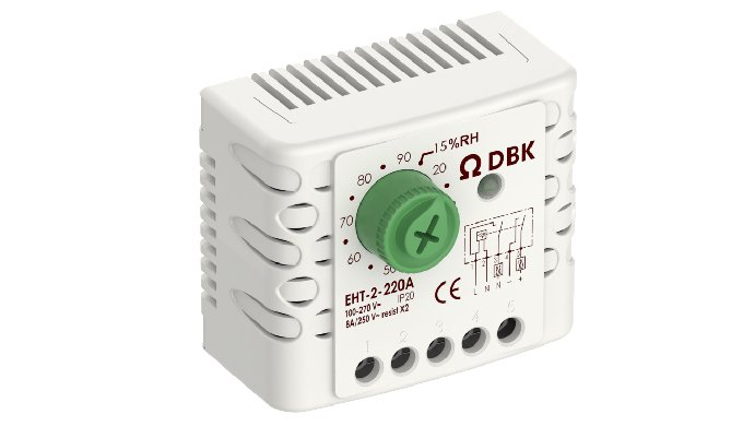 Senses the relative humidity, directly switching on a load e.g. a heater or dehumidifier, to prevent...