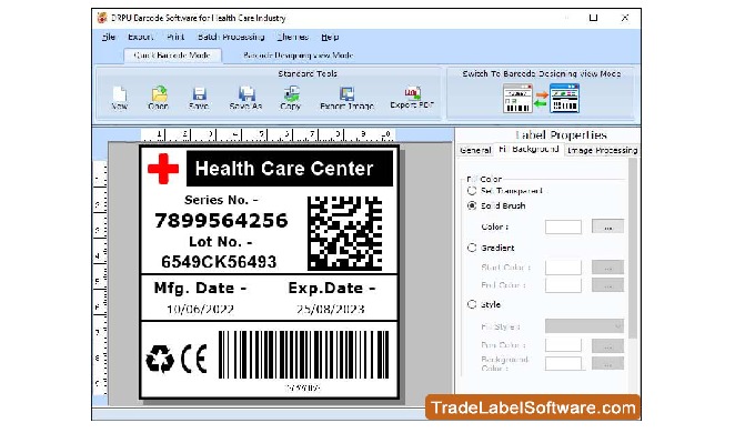 Healthcare Barcode application provides facility to create impressive barcode label useful in variou...