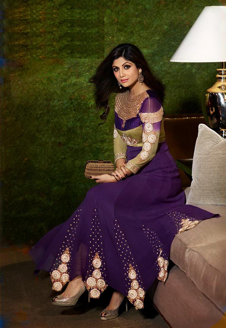 Purple Color Georgette Designer Bollywood Anarkali Suit