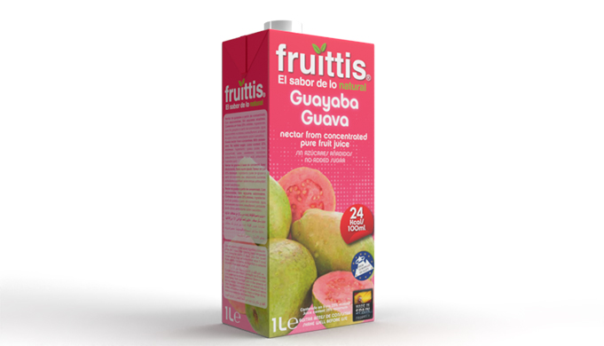 Fruittis Nectar de Guayaba Néctar a partir de concentrado (25%). Brick 1L.