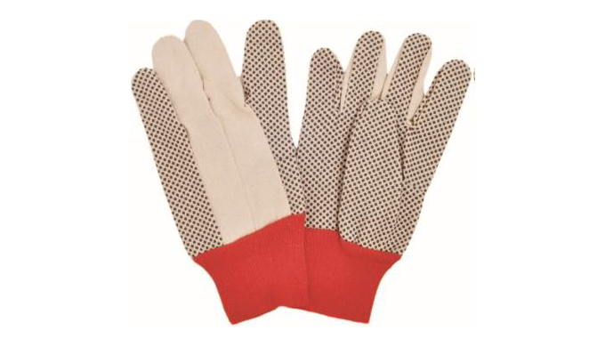 COTTON DOTTED GLOVES (12PCS PACKET)