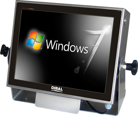 Industrial 15” touch screen PCs for integration with your ERP management system. Dibal PC-800 indust...