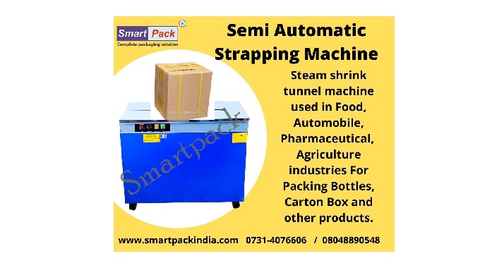 Semi Automatic Strapping Machine Call:- 0731-4076606 / 7089062266 Website :- www.smartpackindia.com ...