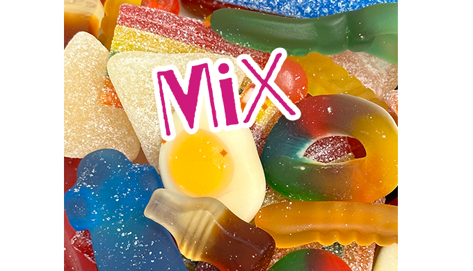 Tot 100 verschillende soorten schepsnoep zelf te kiezen per 100gr met een keuze uit 7 verschillende ...