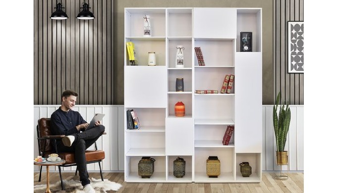 Bookcase GREGOR Largeur : 90 cm . Hauteur : 230 cm . Profondeur : 40 cm .