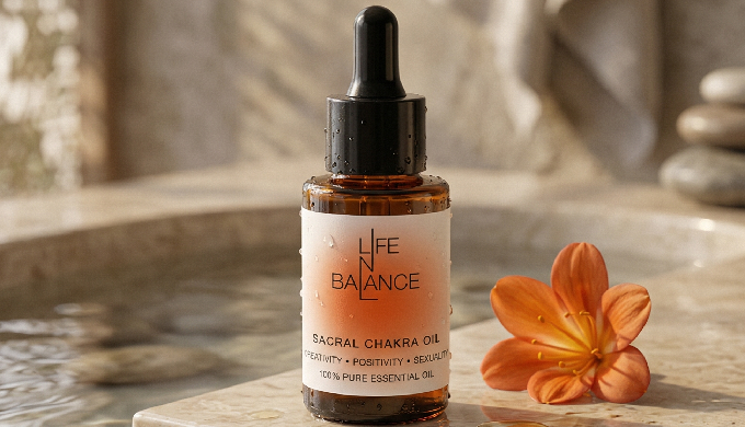 Sacral Chakra Oil 30ml is a deeply personal invitation to reconnect with your most vibrant and confi...