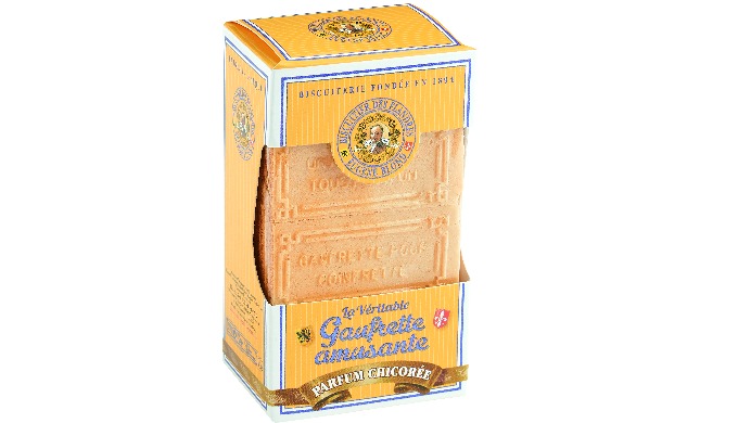 Etui garni de 15 gaufrettes amusantes. Ingrédients : Sucre, farine de blé, matières grasses végétale...